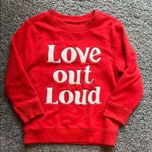 Old Navy Red Kids Sweatshirt - Love Out Loud